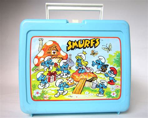 smurfs lunch box 80s